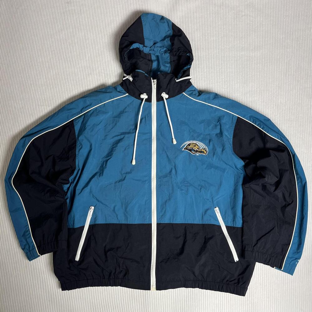 Vintage Jacksonville Jaguars Jacket Mens XL Blue NFL Football Logo Athletic 90s